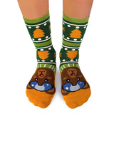 Chaussettes Enfants en Bambou Noël Ours