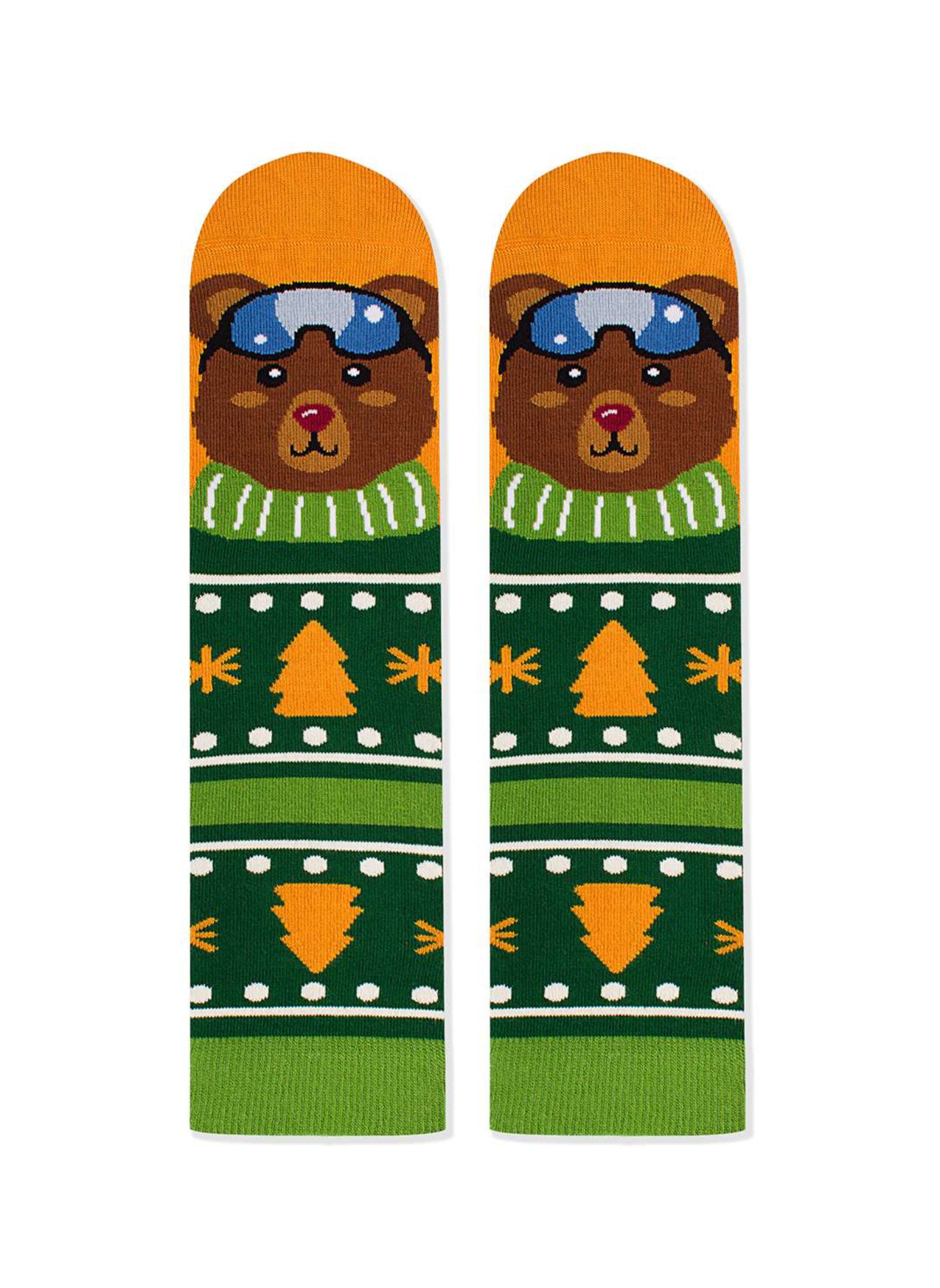 Chaussettes Enfants en Bambou Noël Ours