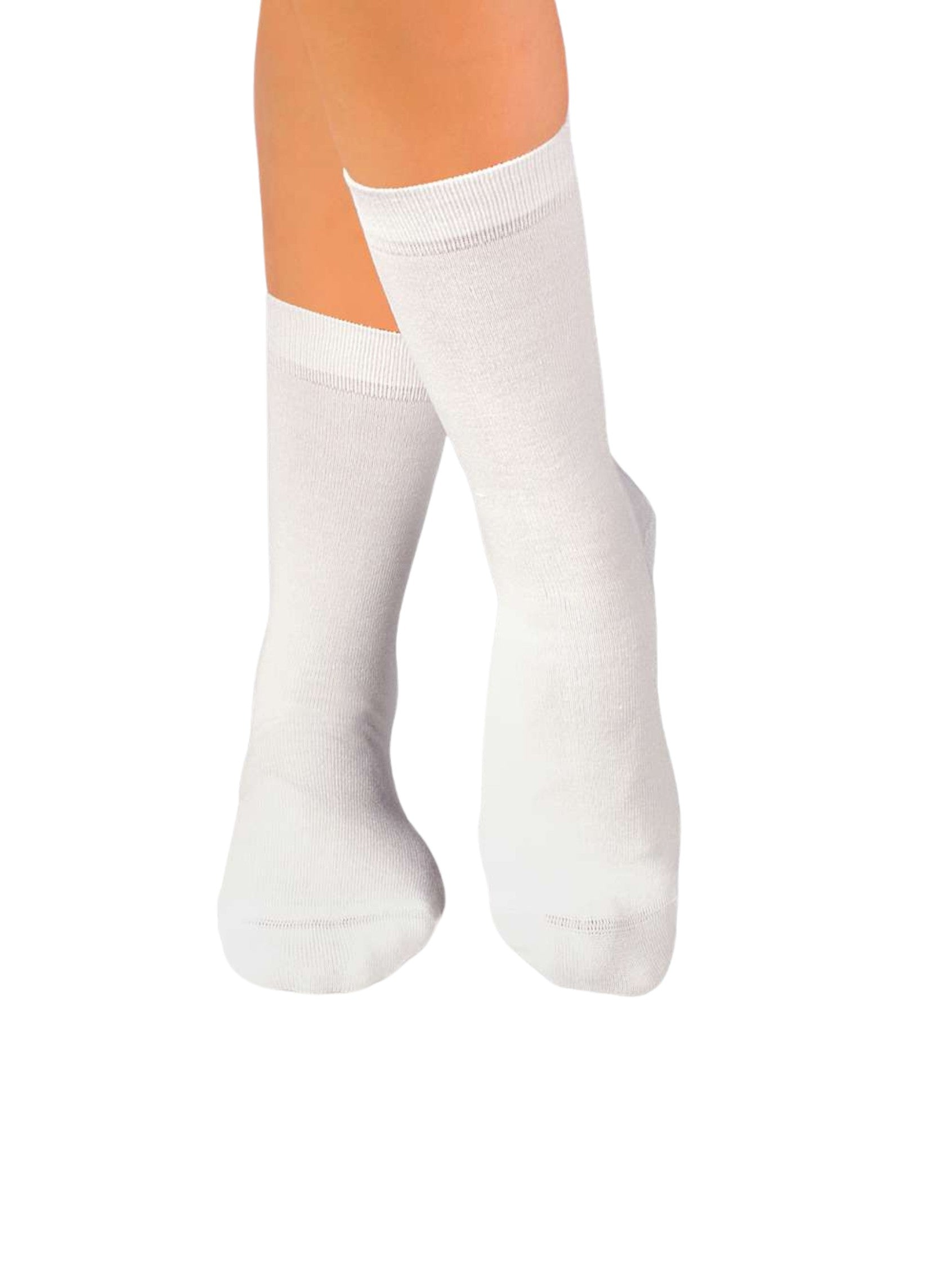 Chaussettes en Bambou Unies Blanches