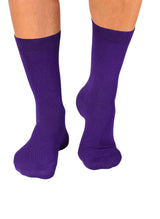 Chaussettes en Bambou Unies Violet Foncé