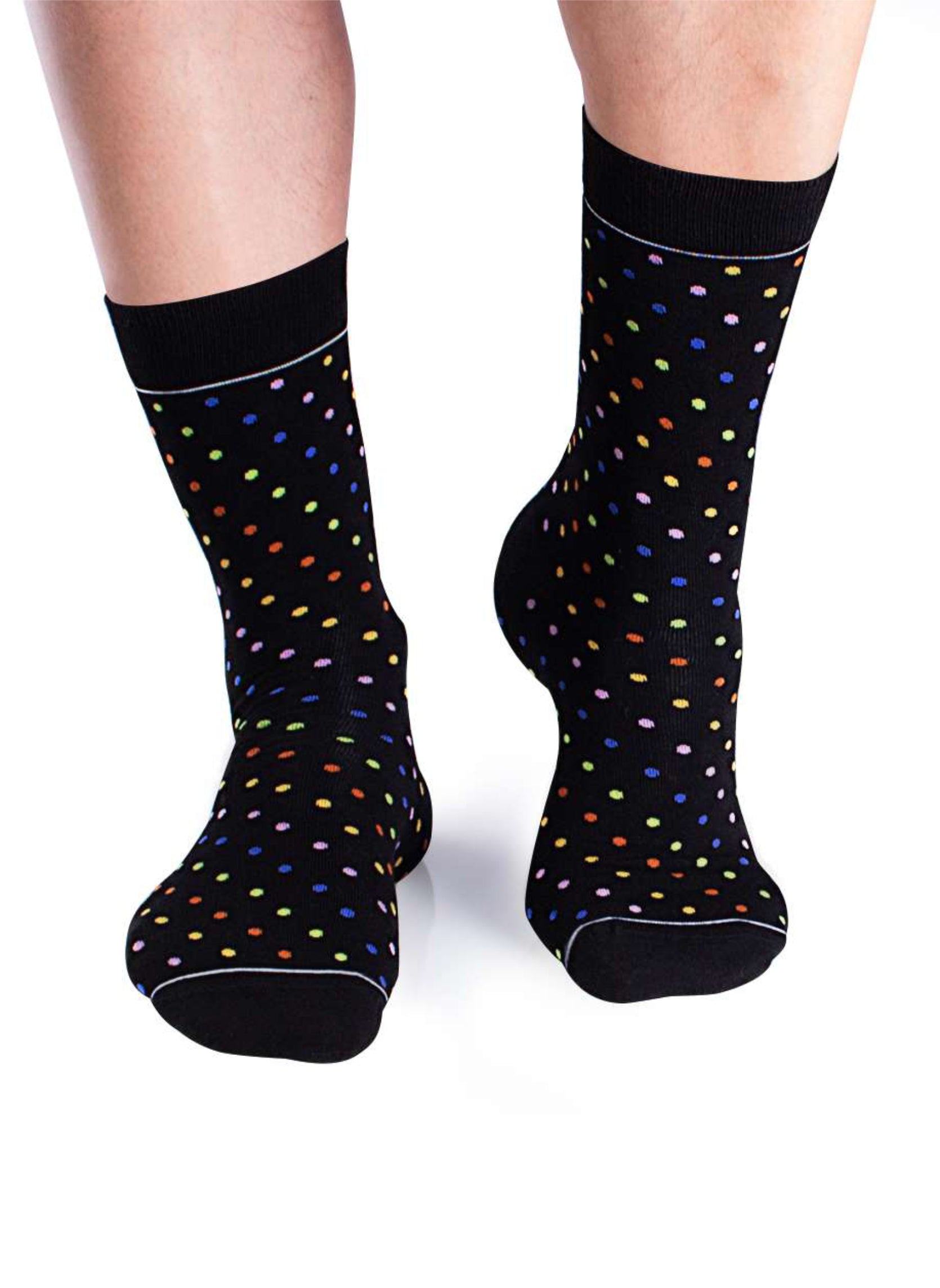 Chaussettes en Bambou à Pois - Noires