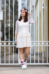 Chaussettes en Bambou Orchidée - Photo portée