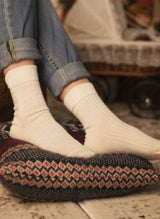 Chaussettes Laine Mérinos Épaisses - Écru