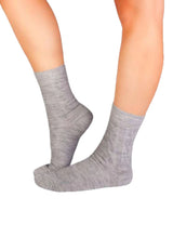 Chaussettes Laine Mérinos Épaisses - Gris Tressé