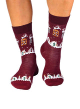 Chaussettes Laine Mérinos Cadeaux Bordeaux