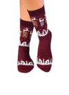 Chaussettes Laine Mérinos Cadeaux Bordeaux