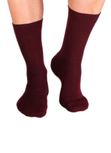 Chaussettes Laine Mérinos & Coton Bordeaux