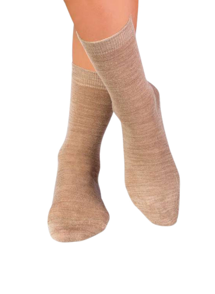 Chaussettes Laine Mérinos & Coton Beiges - Pirin Hill