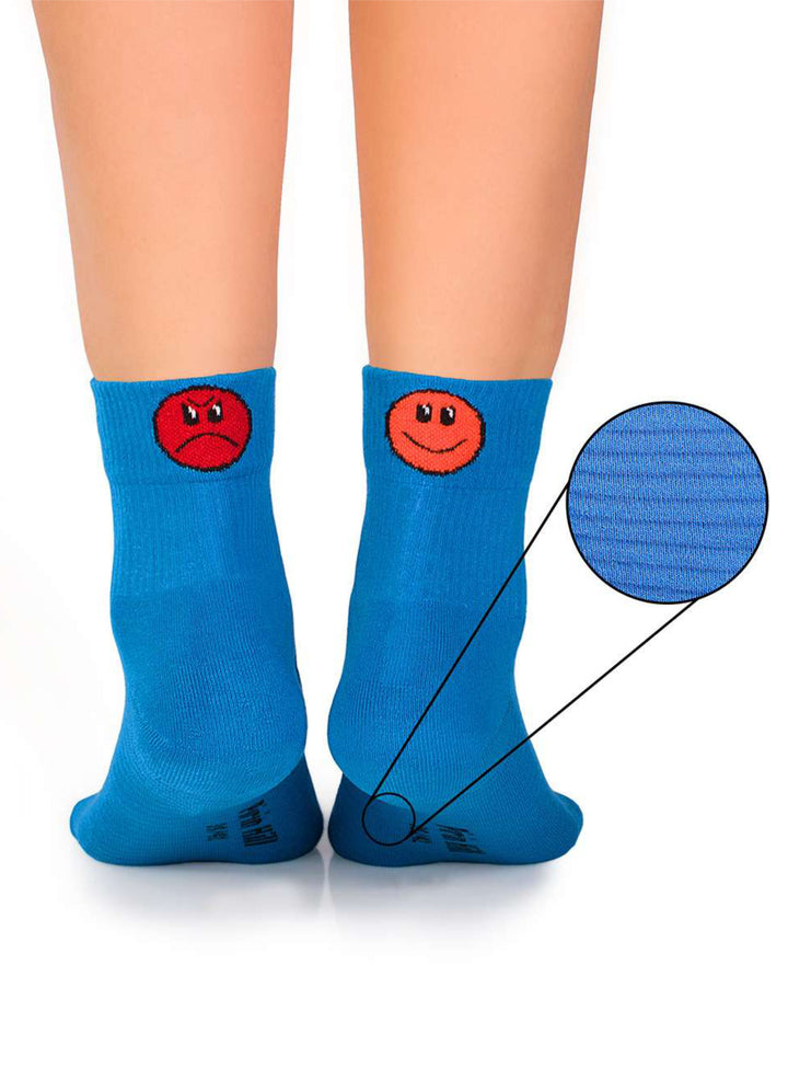 Chaussettes Courtes Active Day Bleues Émoji - Pirin Hill
