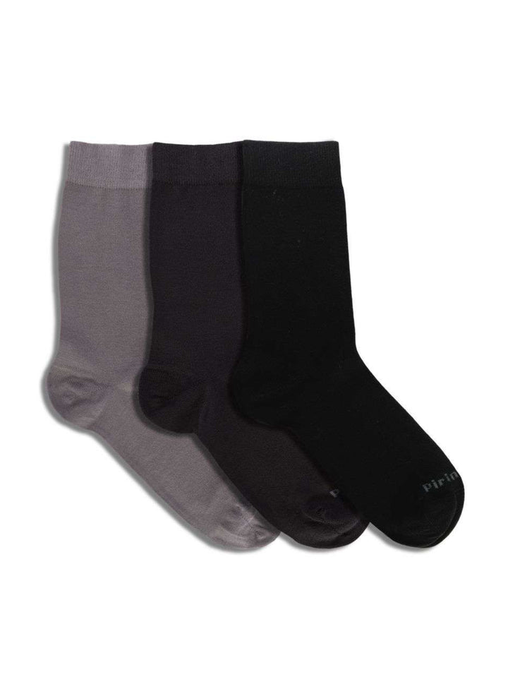 Boite de 3 Paires de Chaussettes en Bambou Unies - Gris, Anthracite, Noir - Pirin Hill