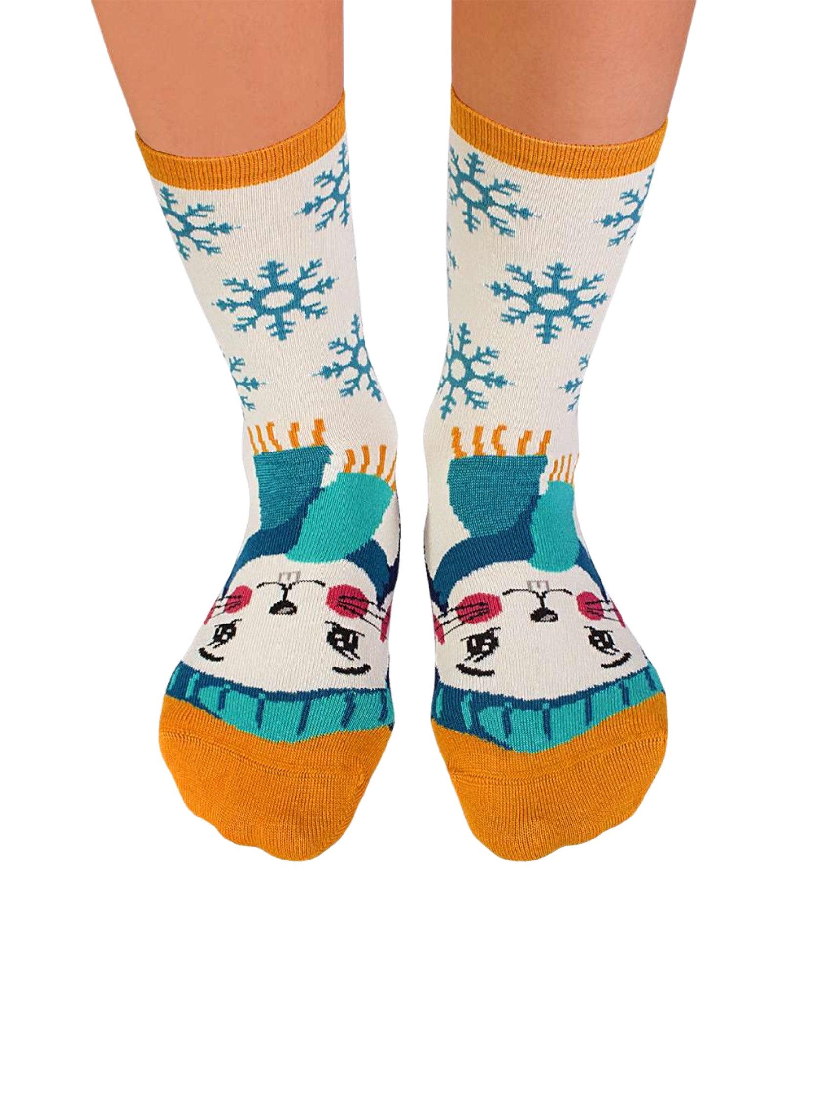 Coffret Enfant de 3 Paires de Chaussettes en Bambou Noël - Souris, Lapin, Renard