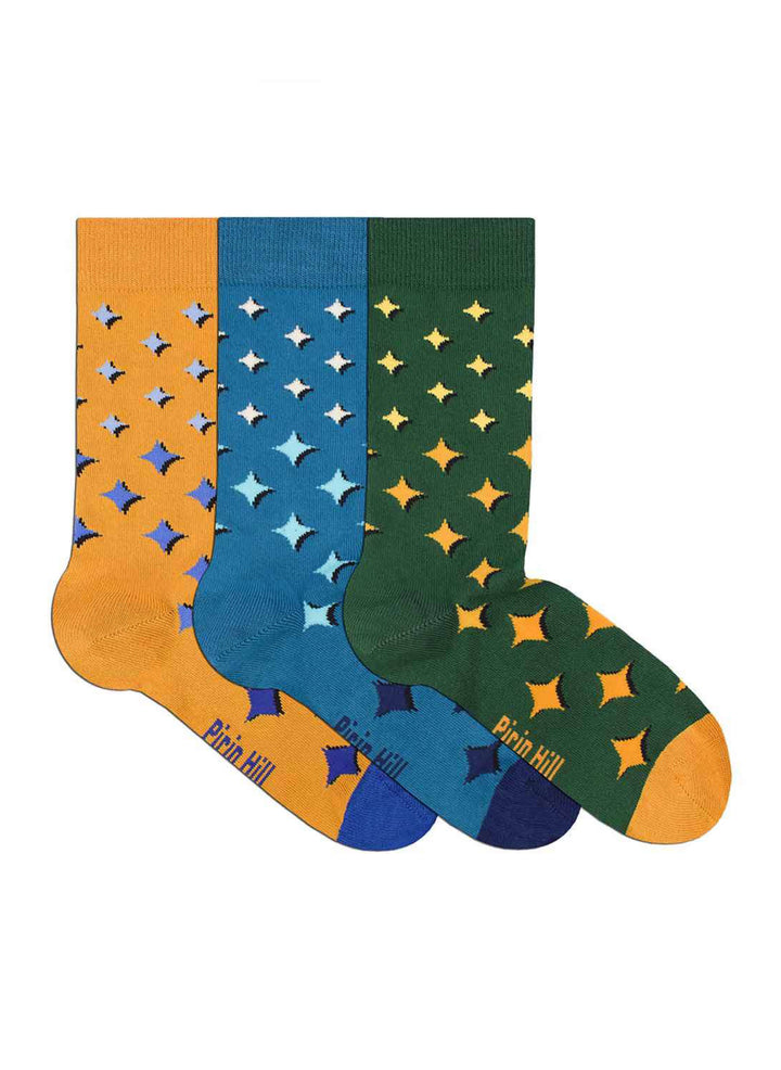 Boite de 3 Paires de Chaussettes en Bambou Étoiles - Pirin Hill