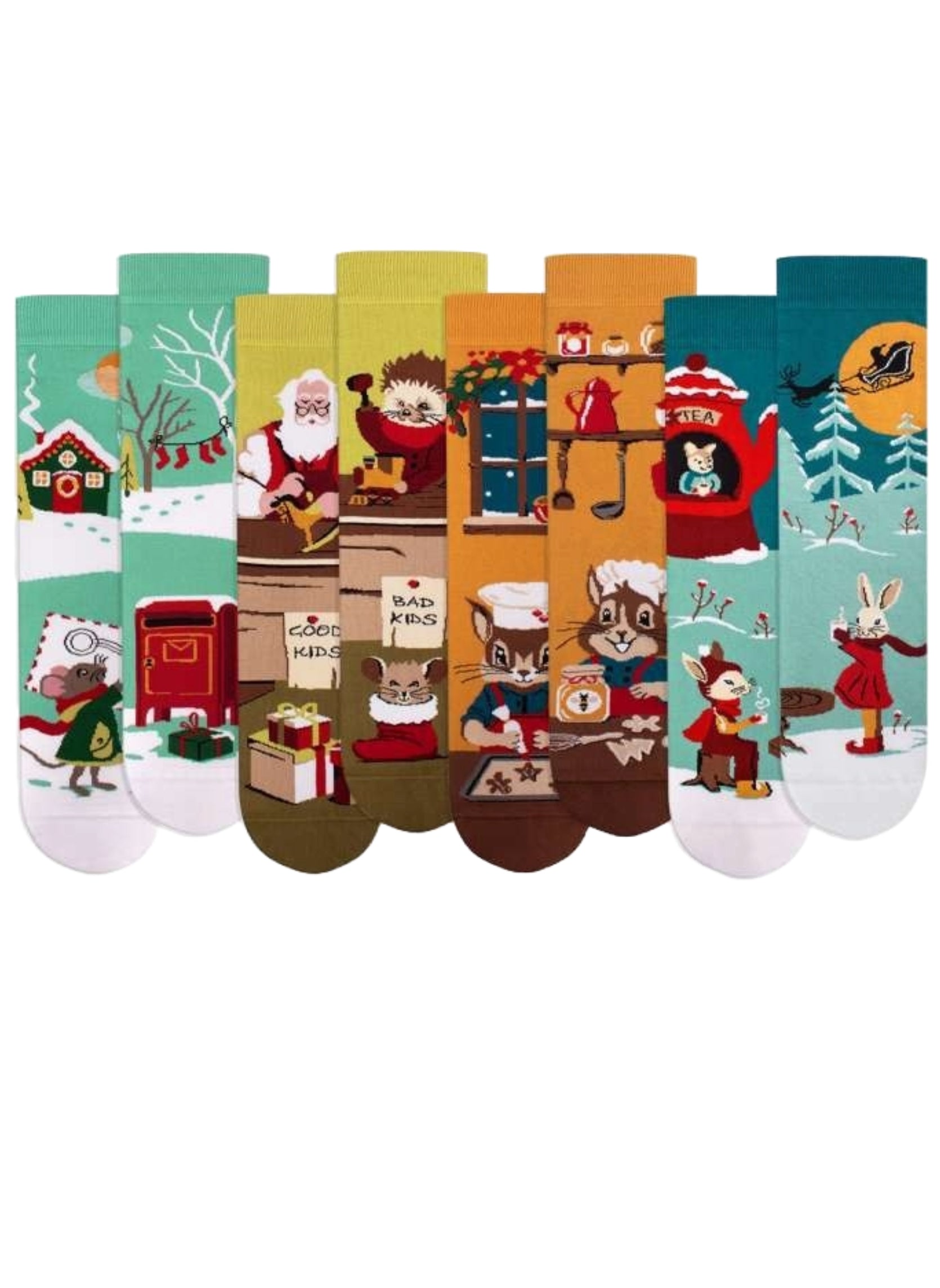 Coffret de 4 Paires de Chaussettes Arty Noël Animaux