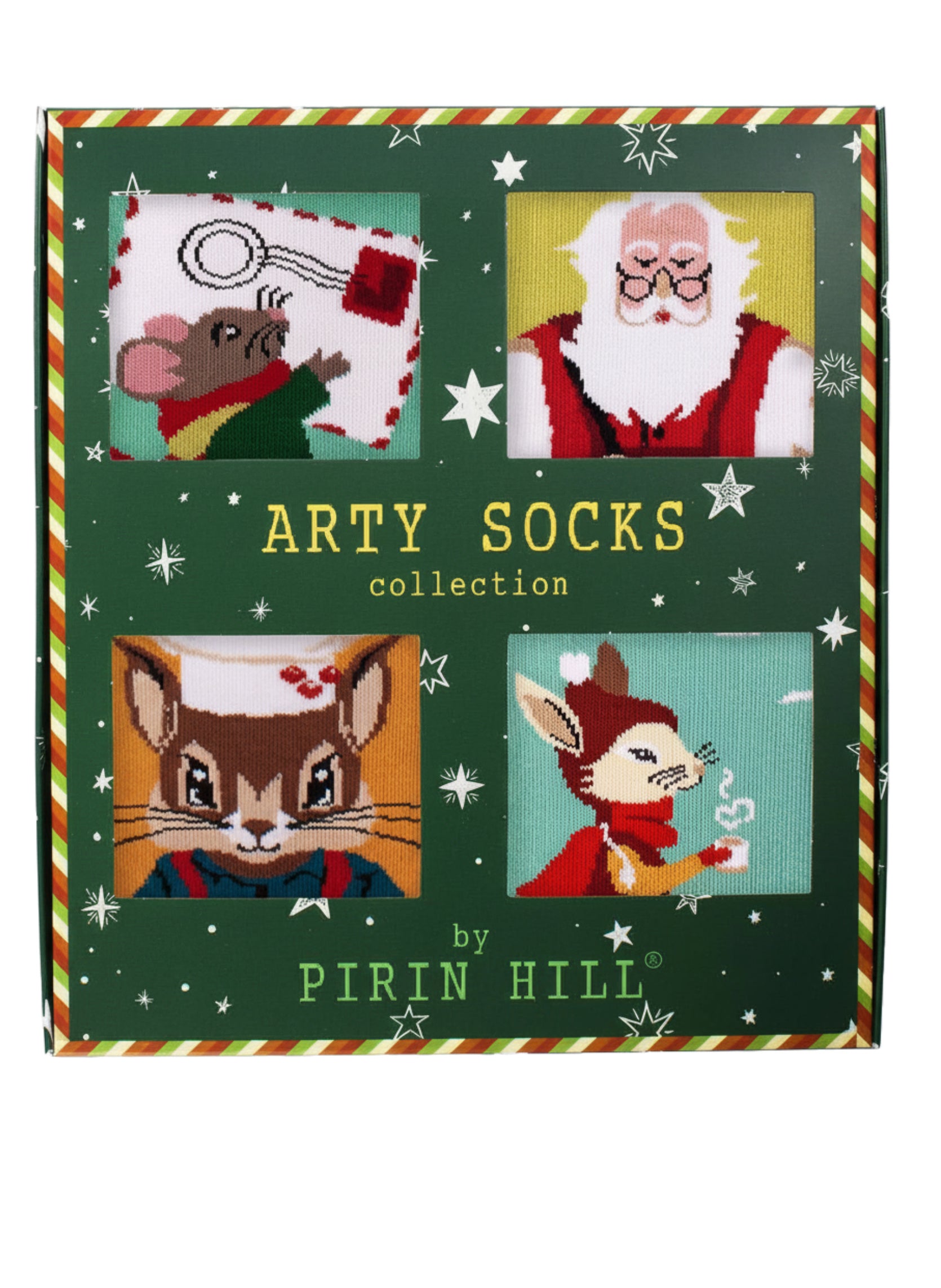 Coffret de 4 Paires de Chaussettes Arty Noël Animaux