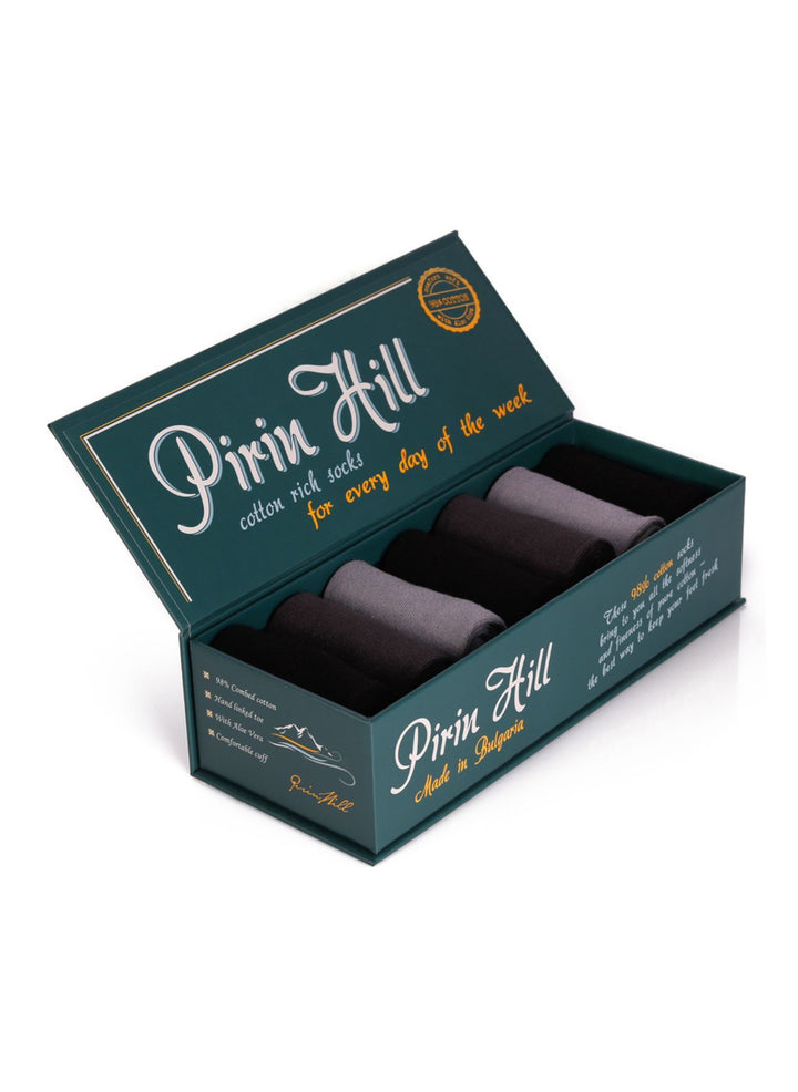 Semainier de Chaussettes 98% Coton Unies - Pirin Hill