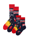 Lot Chaussettes Papa & Enfant Sapeur-Pompier