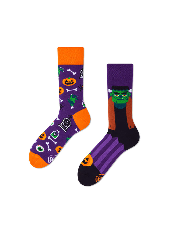 Chaussettes Le Monstre de Frankenstein et Citrouilles - Many Mornings