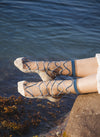 Chaussettes Transparentes Riflessi Bleue