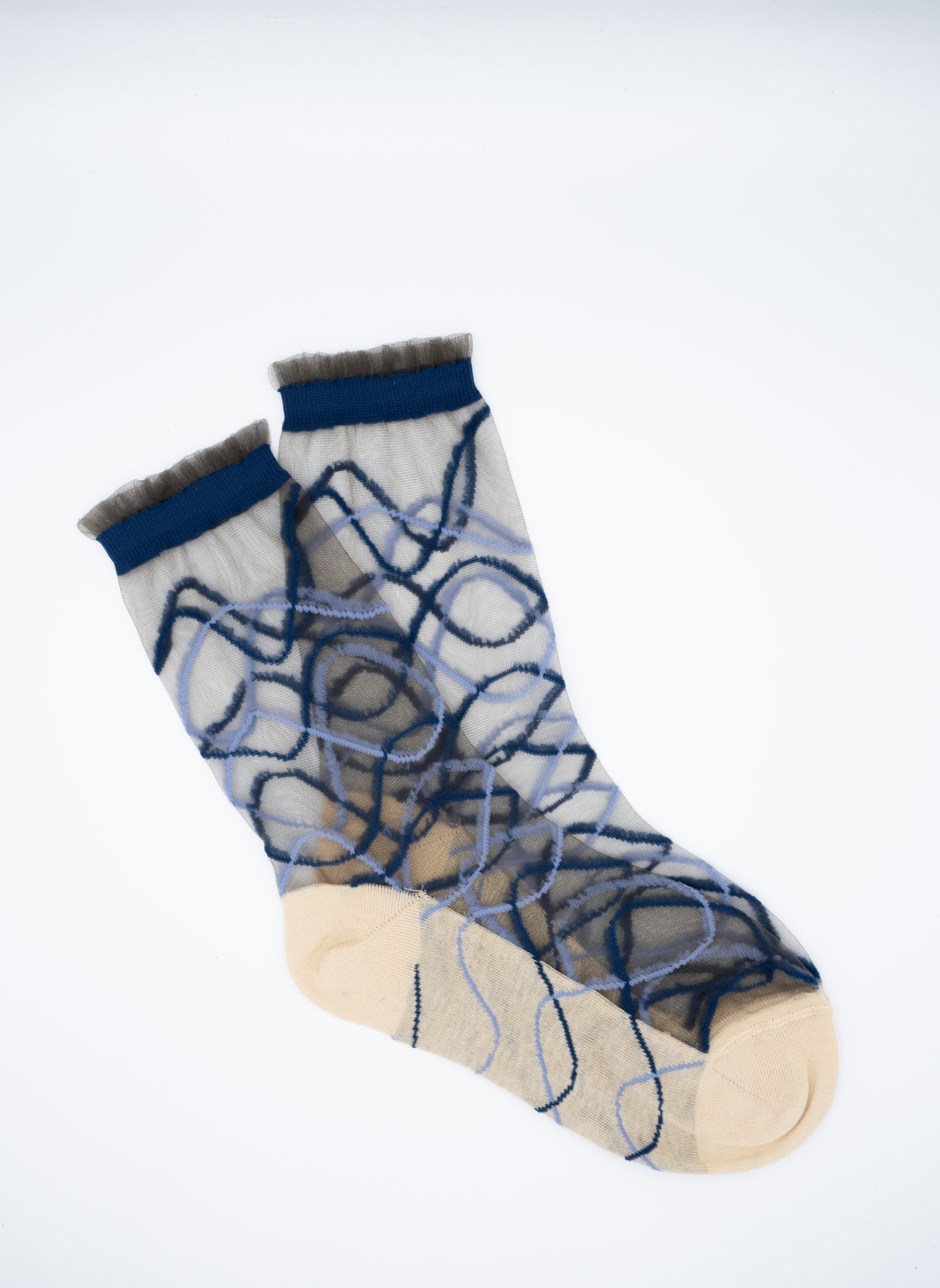 Chaussettes Transparentes Riflessi Bleue