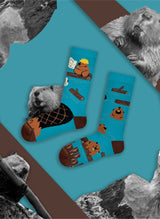 Chaussettes Castors Bleues