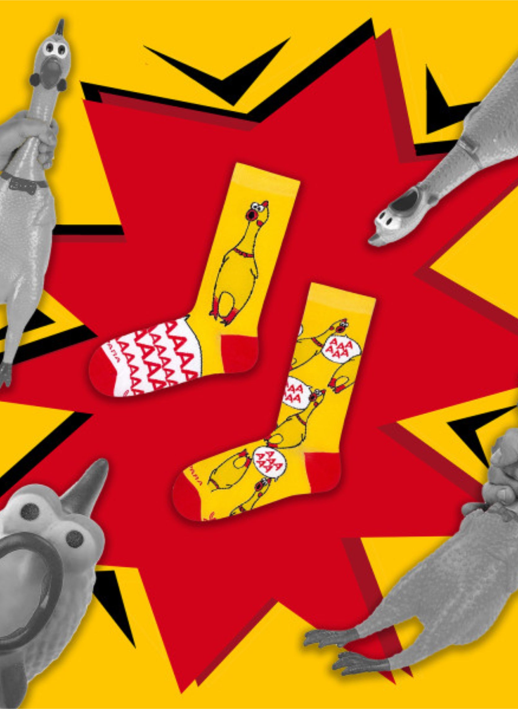 Chaussettes Poulet Hurlant
