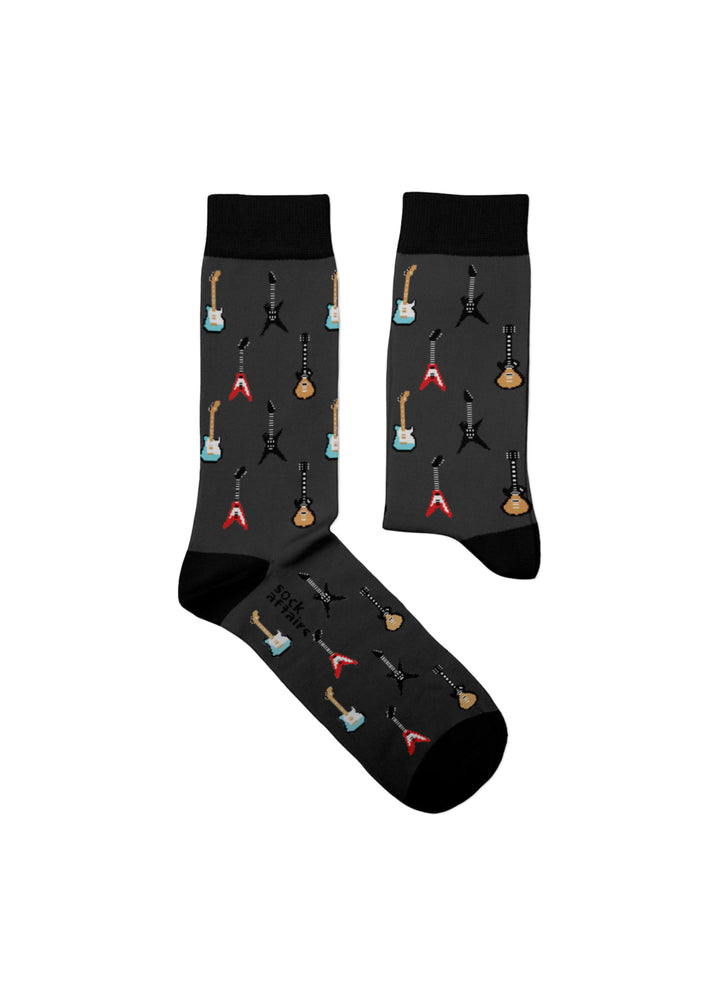Chaussettes Rock Guitares Six Cordes Noires - Sock Affairs