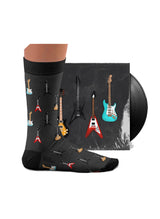 Chaussettes Rock Guitares Six Cordes Noires