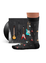 Chaussettes Rock Guitares Six Cordes Noires