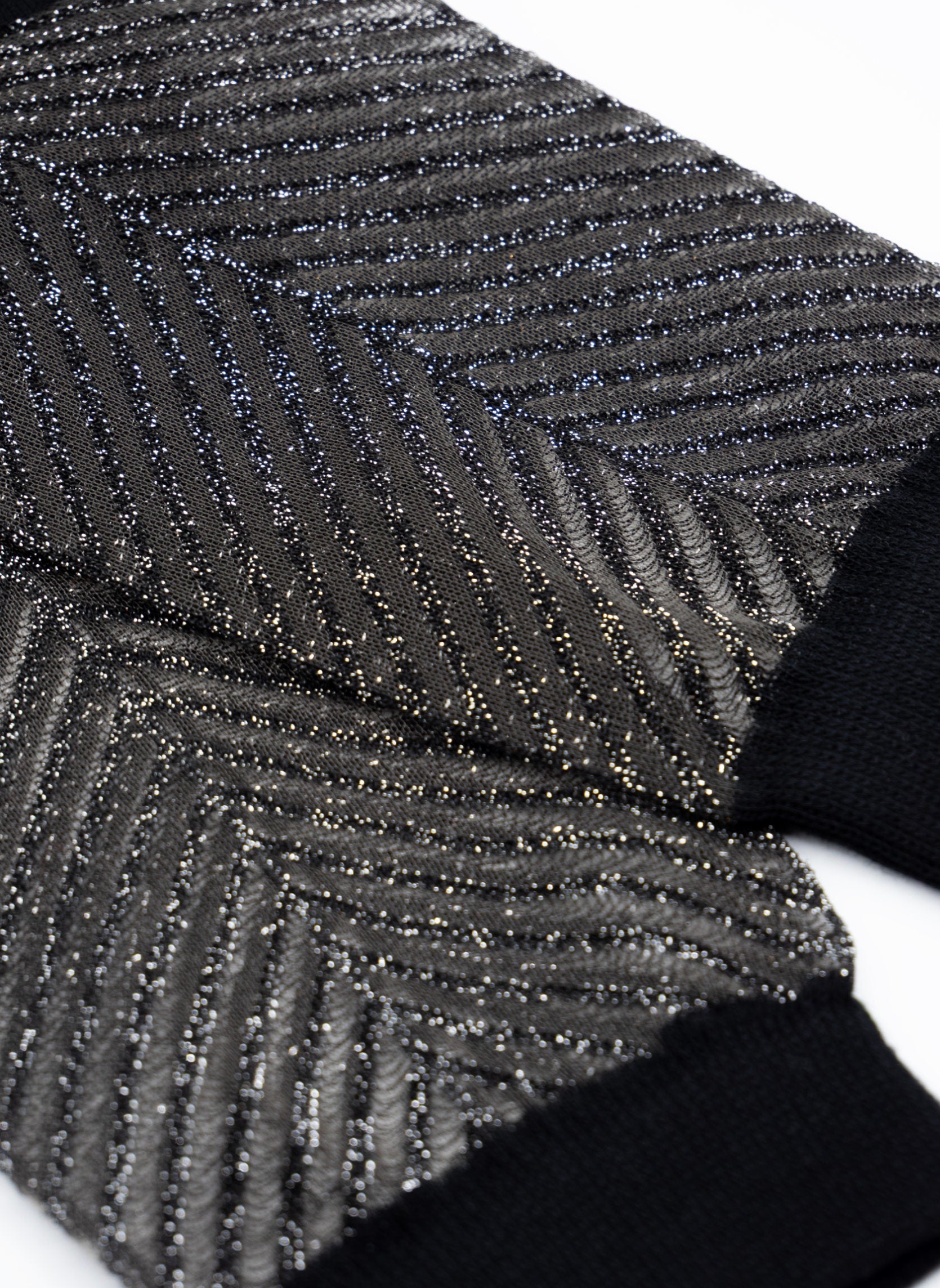 Chaussettes Transparentes à Paillettes Sapin Argenté