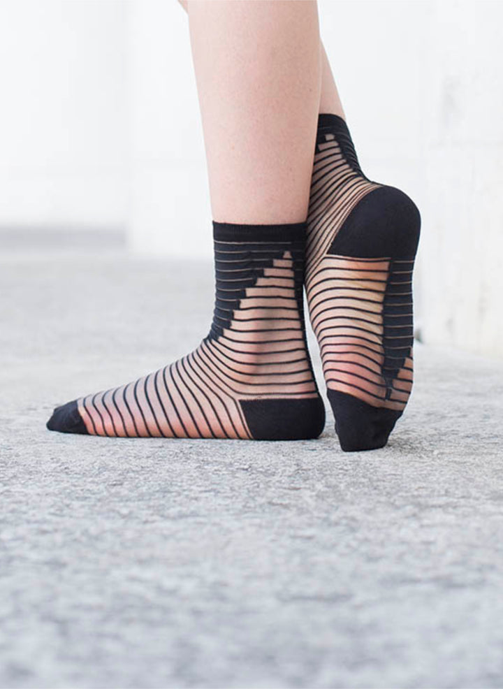Chaussettes Transparentes Shibuya Black - Atelier St Eustache