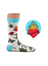 Chaussettes Tatouage Symboles Romantiques