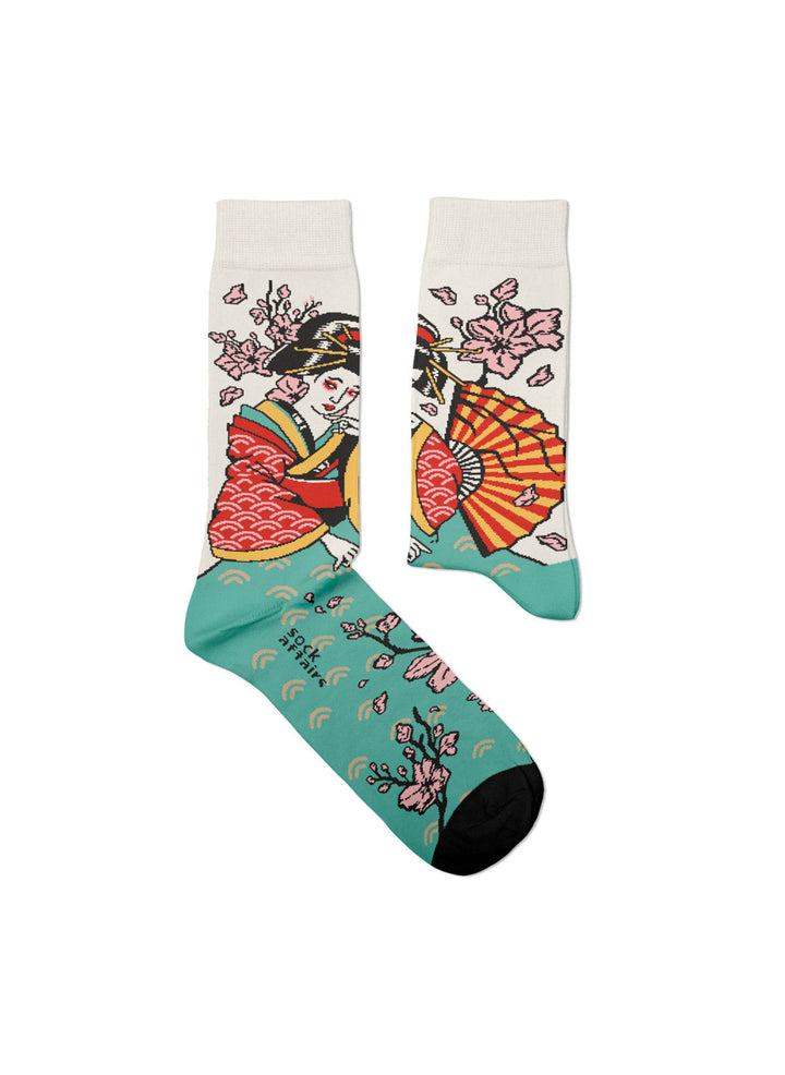 Chaussettes Tatouage Traditionnel Geisha - Sock Affairs