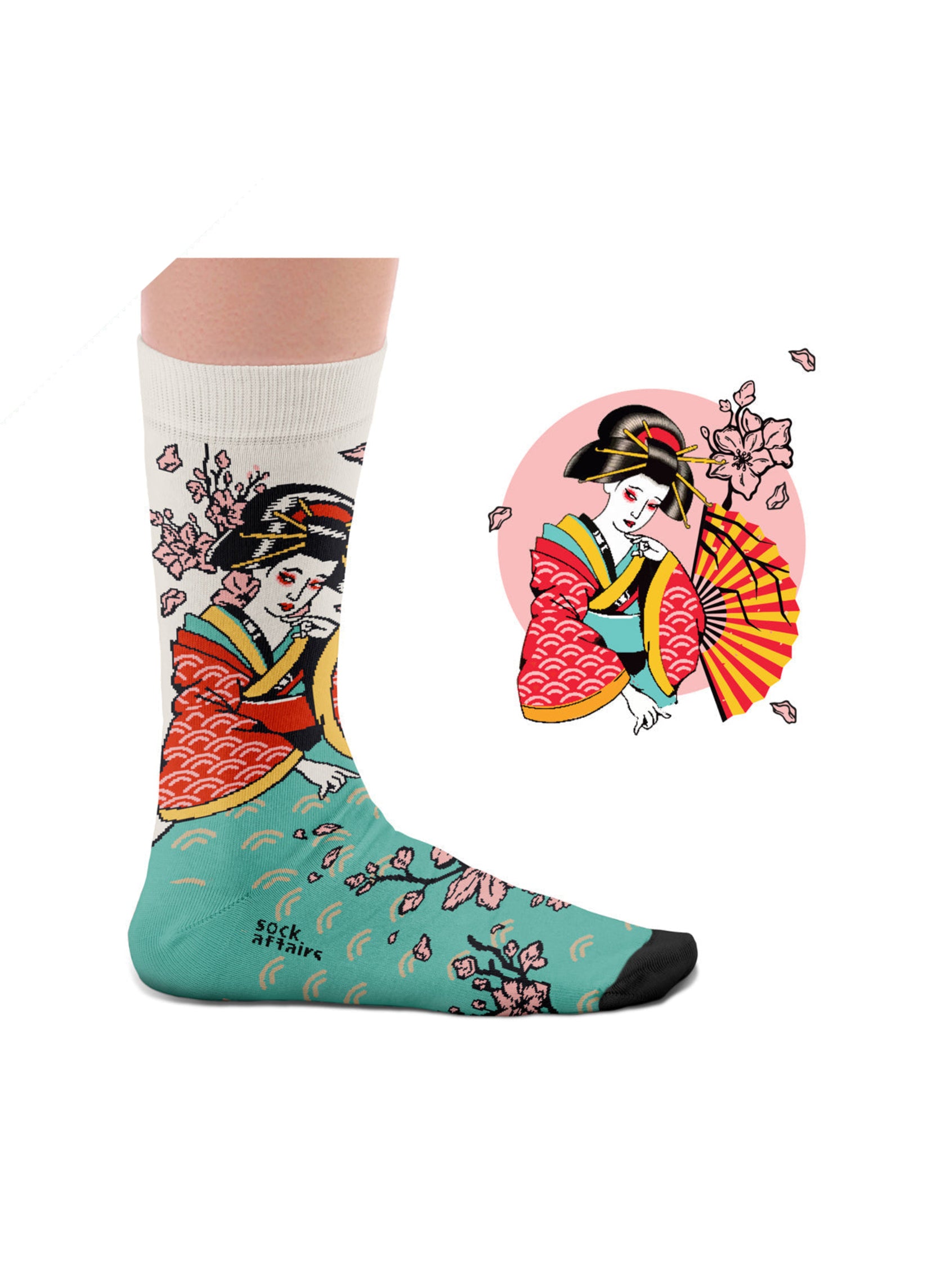 Chaussettes Tatouage Traditionnel Geisha