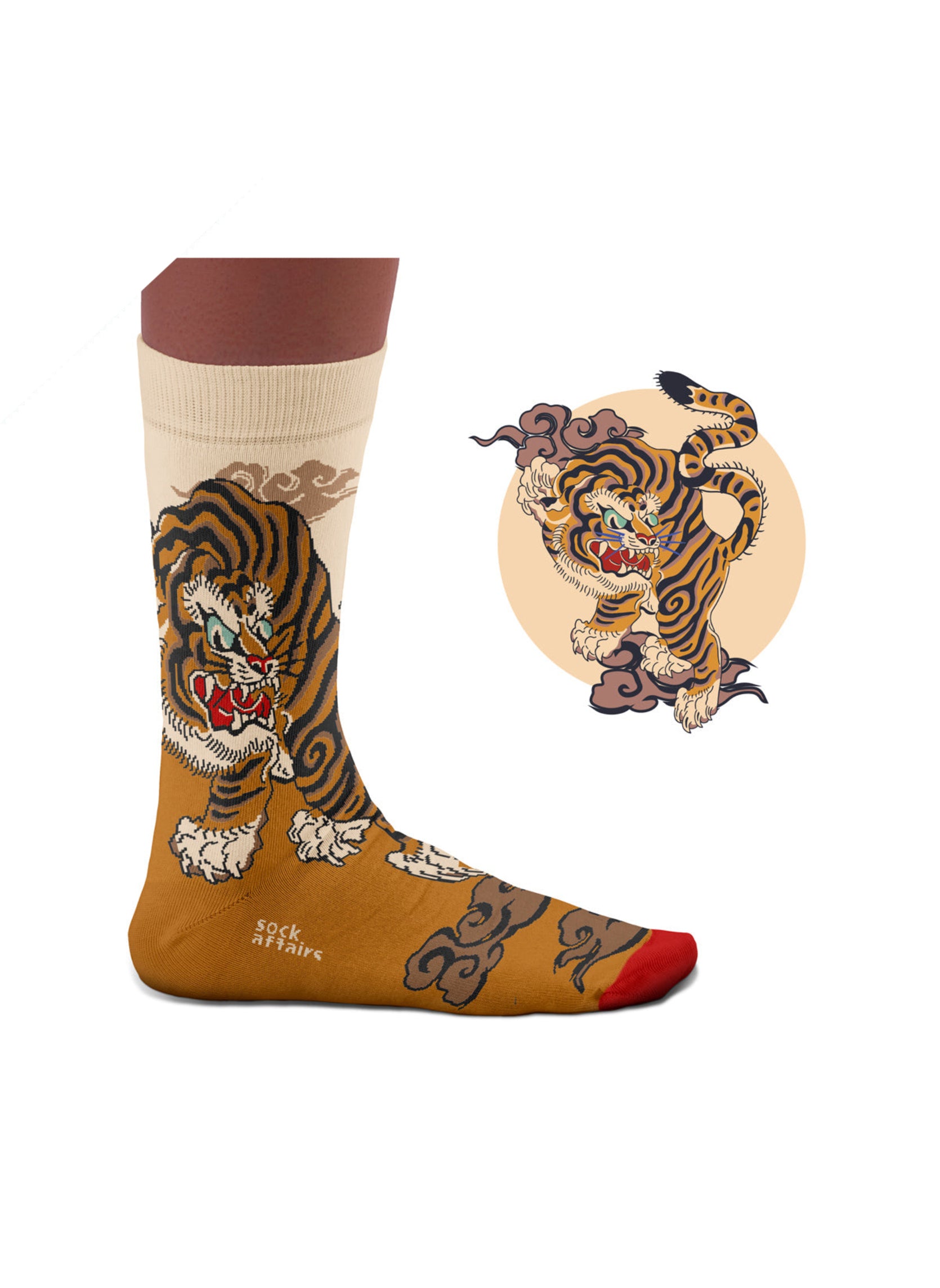 Chaussettes Tatouage Tigre Japonais