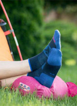 Chaussettes de Randonnée Courtes Fines Laine Mérinos Bleues