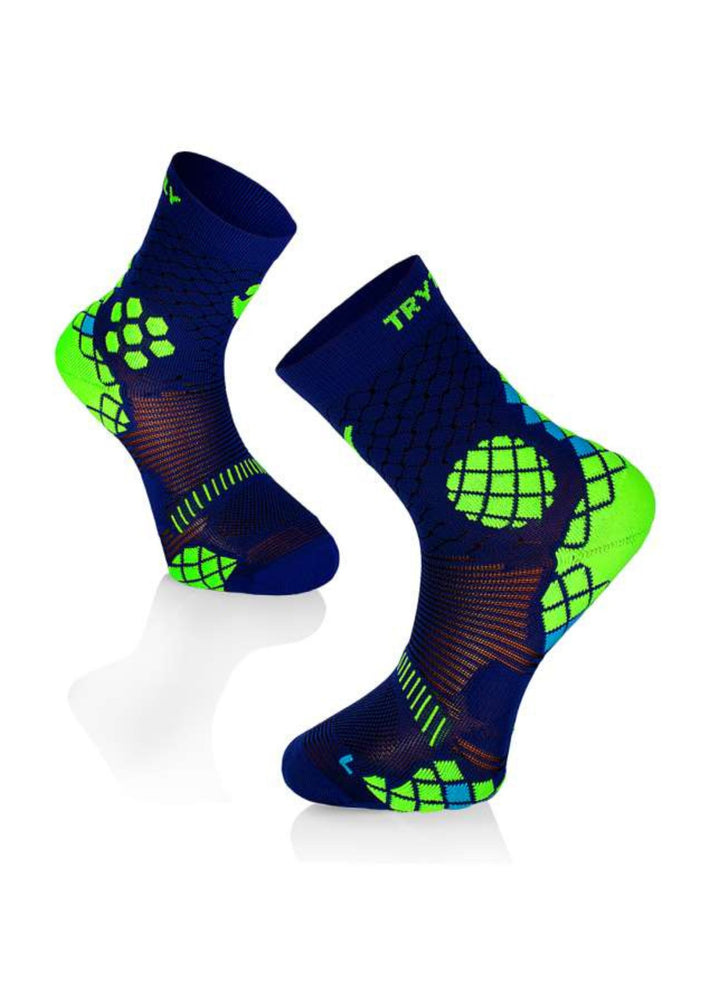 Chaussettes Compression Bleu & Jaune - Try To Fly