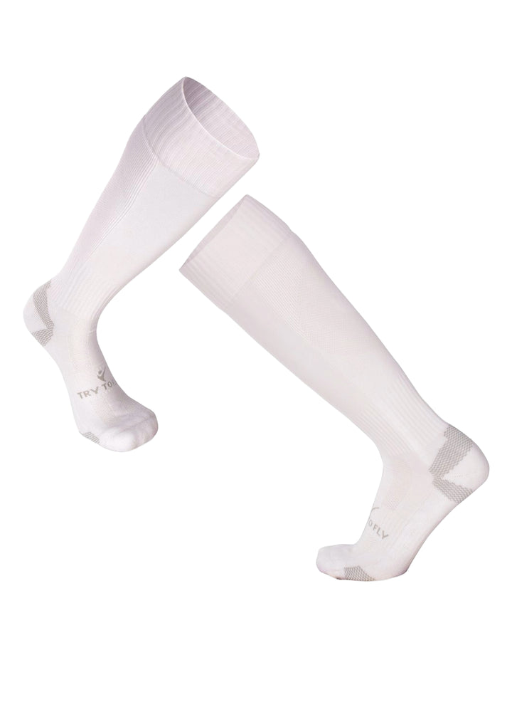 Chaussettes De Football Haut-Mollet - Blanc - Try To Fly
