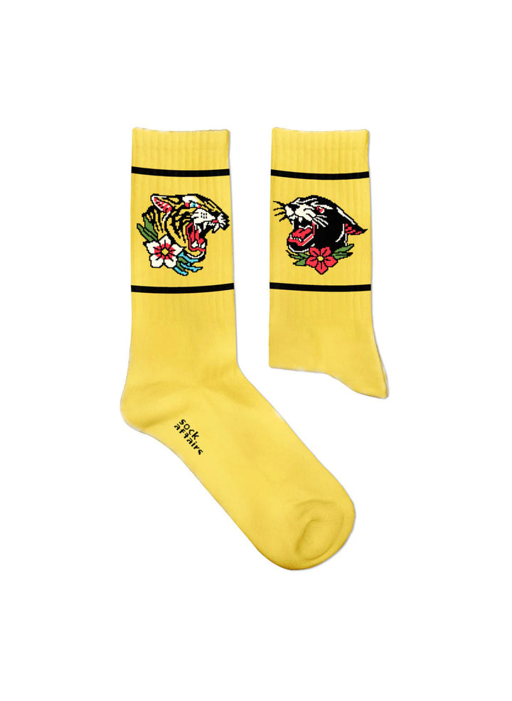 Chaussettes Sport Tatouage Tigre & Panthère - Sock Affairs