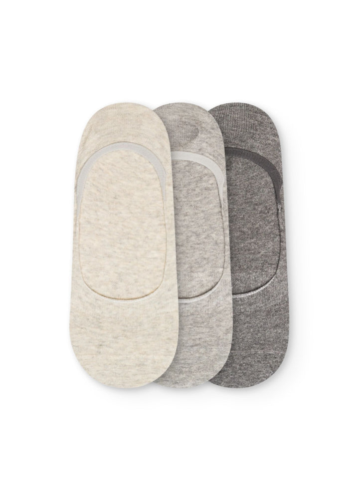 Lot de 3 Paires de Protège-Pieds Mélange de Gris - Dedoles