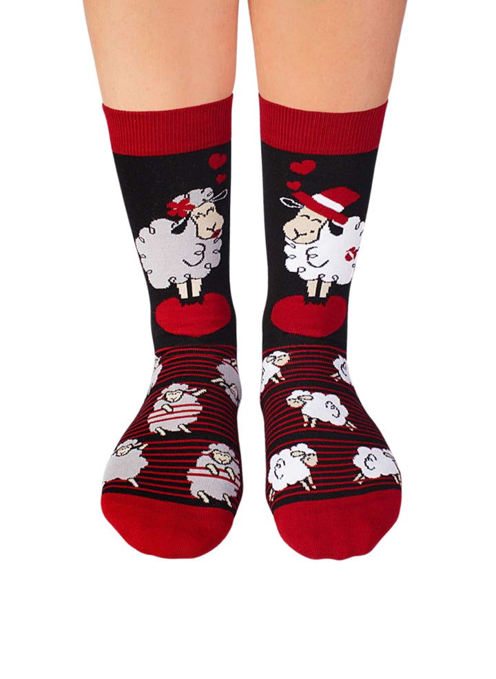 Chaussettes Arty Moutons Amoureux - Noires - Pirin Hill
