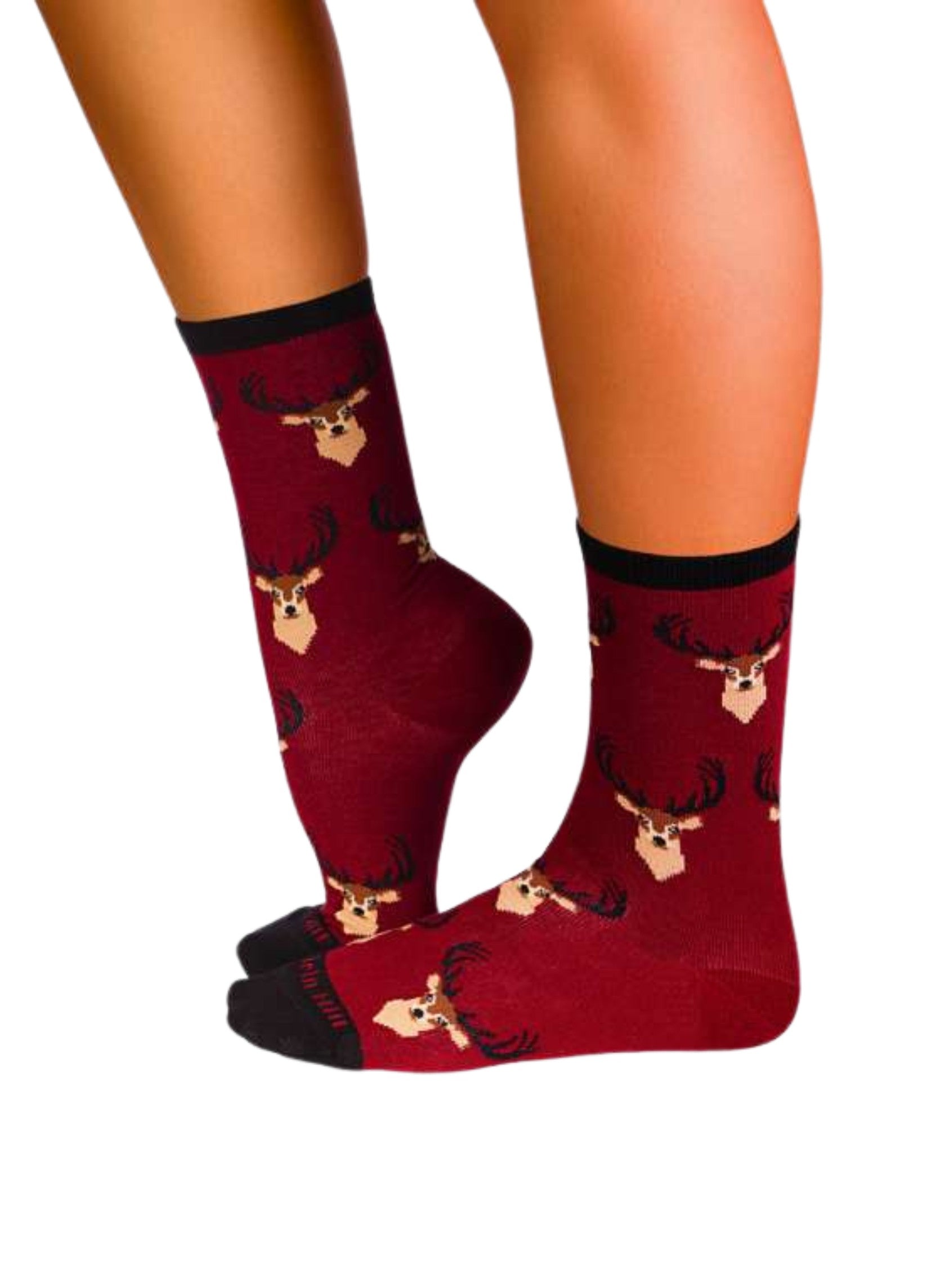 Chaussettes Coton Bordeaux Cerfs Majestueux