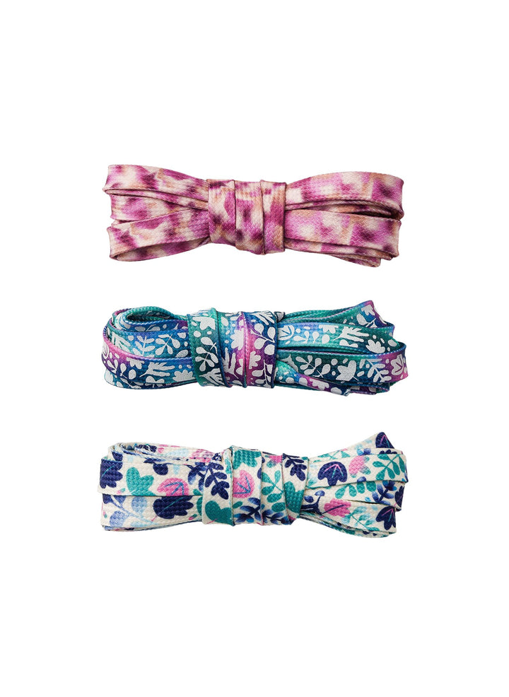 Lot de 3 paires de lacets Feuilles Turquoises - Dedoles