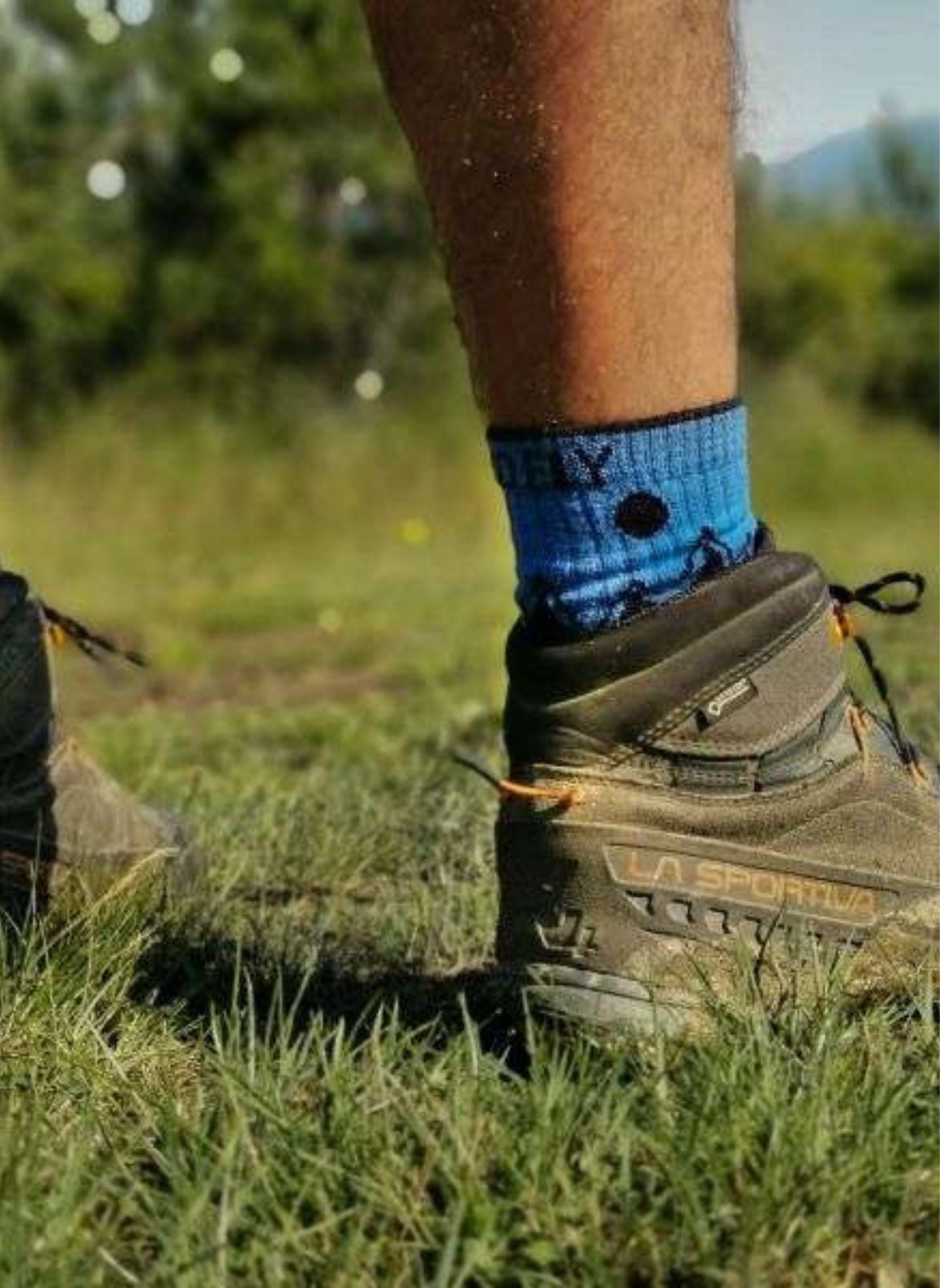 Chaussettes de Randonnée Laine Mérinos Bleues