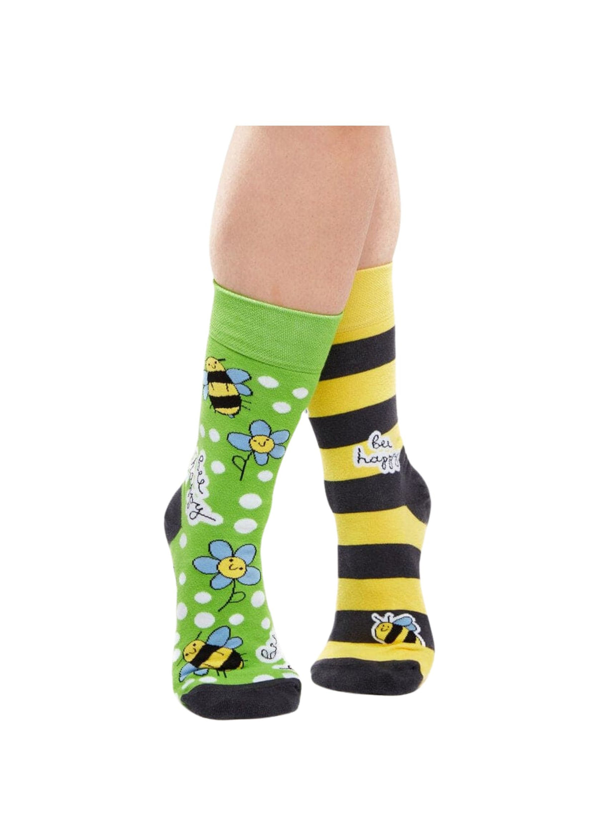 SKIETY Chaussettes Miel D'Abeille Humour - Coton 70% Hautes - Cadeau Original Femme Homme 39-42