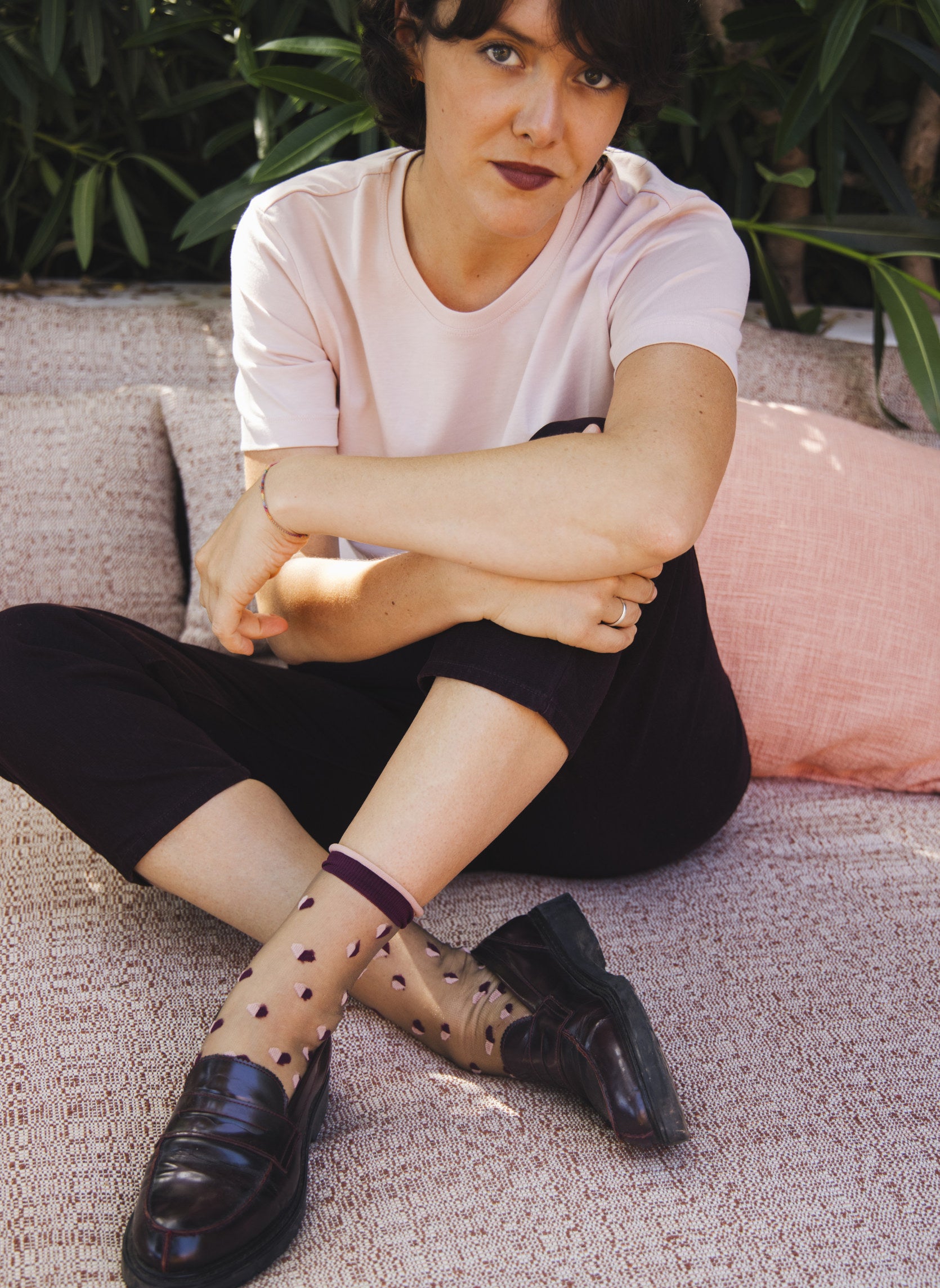 Chaussettes Transparentes à coeurs Vénus