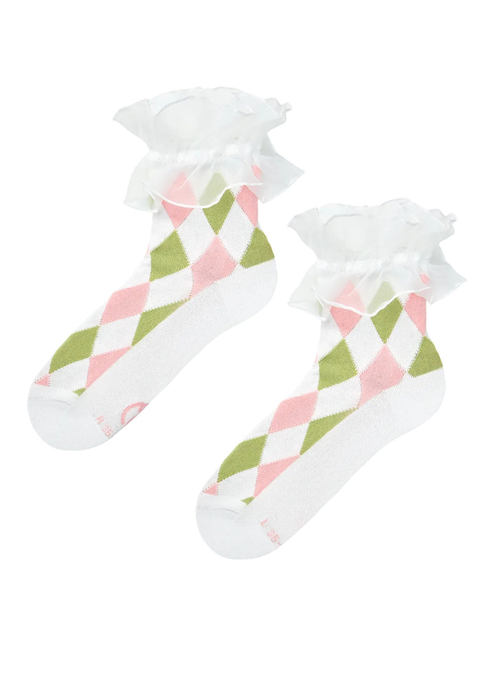 Chaussettes Courtes Cutecore Arlequin - Dedoles