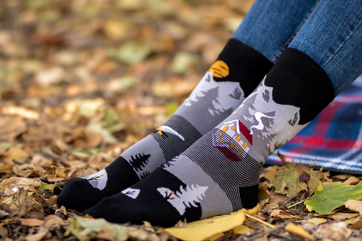 Chaussettes Arty Montagnes - Gris