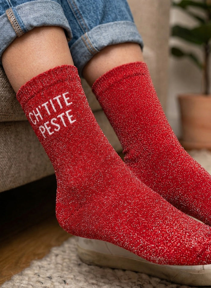 Chaussettes Femme à Paillettes - Ch'tite Peste