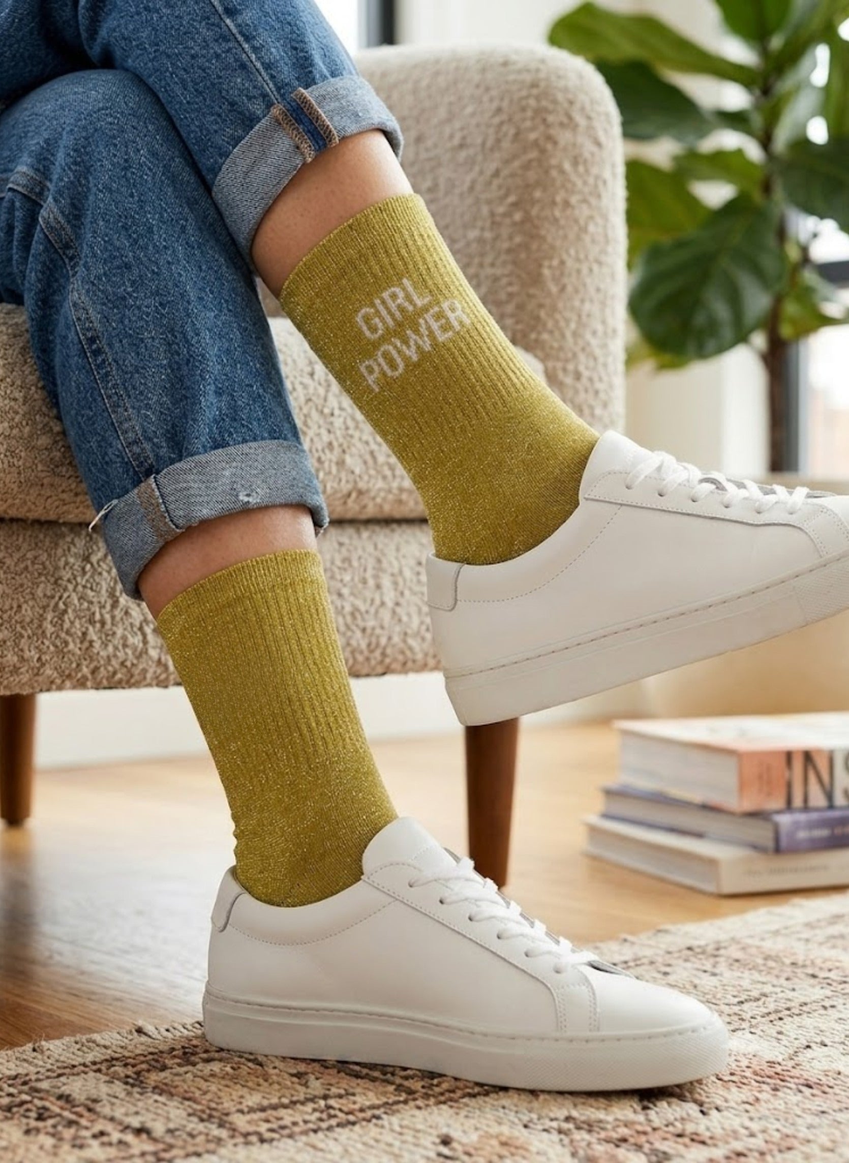 Chaussettes Femme à Paillettes - Girl Power