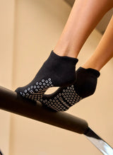 Chaussettes Antidérapantes Pilates & Yoga Noires - Dedoles